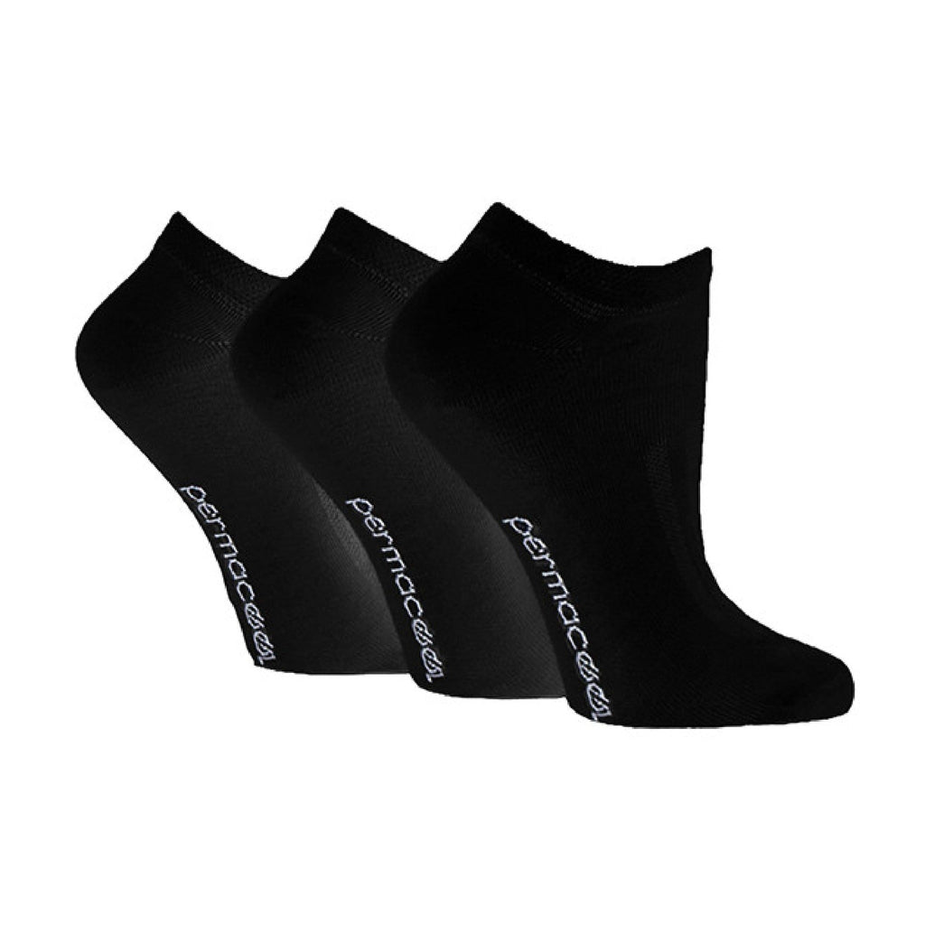 Elle 3 Pack Unisex Anti Sweat Trainer Quarter Socks for Hot Weather