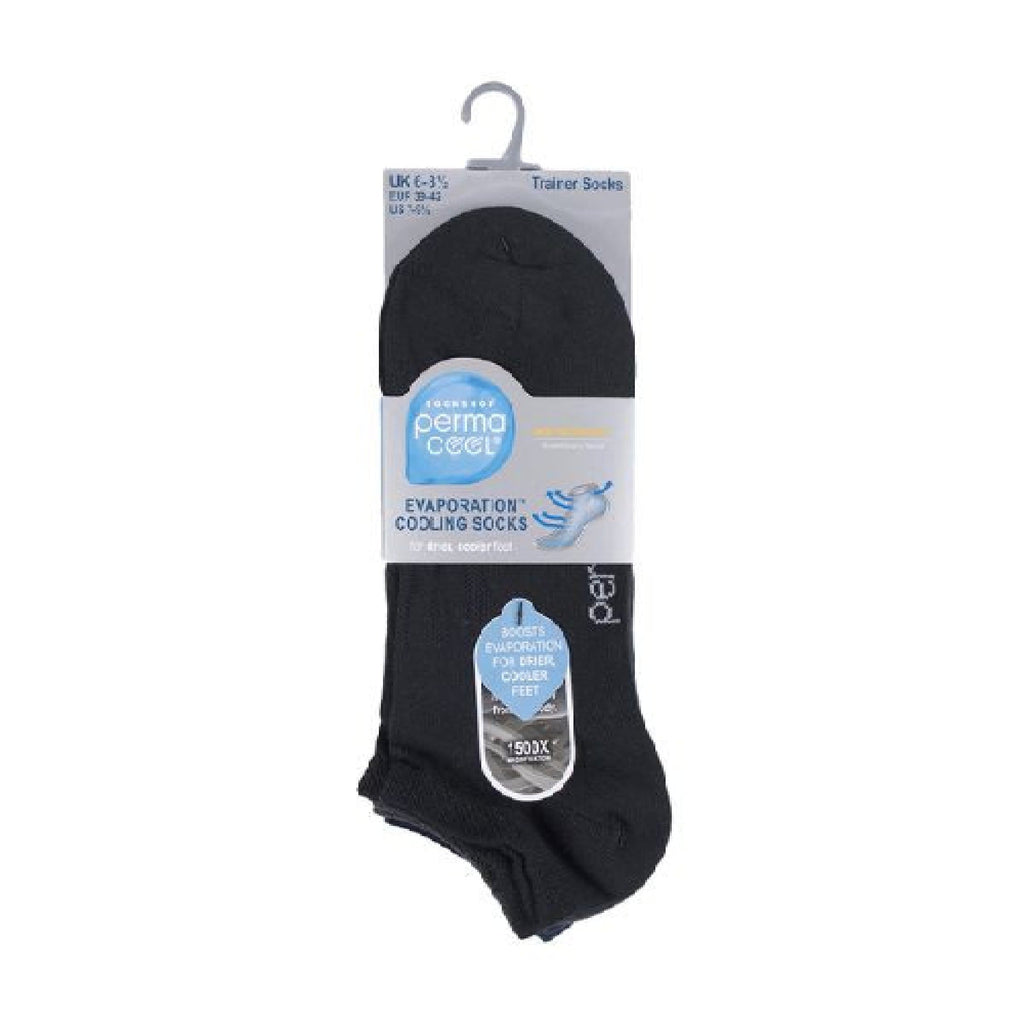 Elle 3 Pack Unisex Anti Sweat Trainer Quarter Socks for Hot Weather