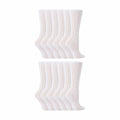 Sock Snob 12 Pair Soft Cotton Rich Knee High White Uniform Kids Socks for School