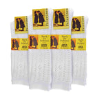 Sock Snob 12 Pair Soft Cotton Rich Knee High White Uniform Kids Socks for School