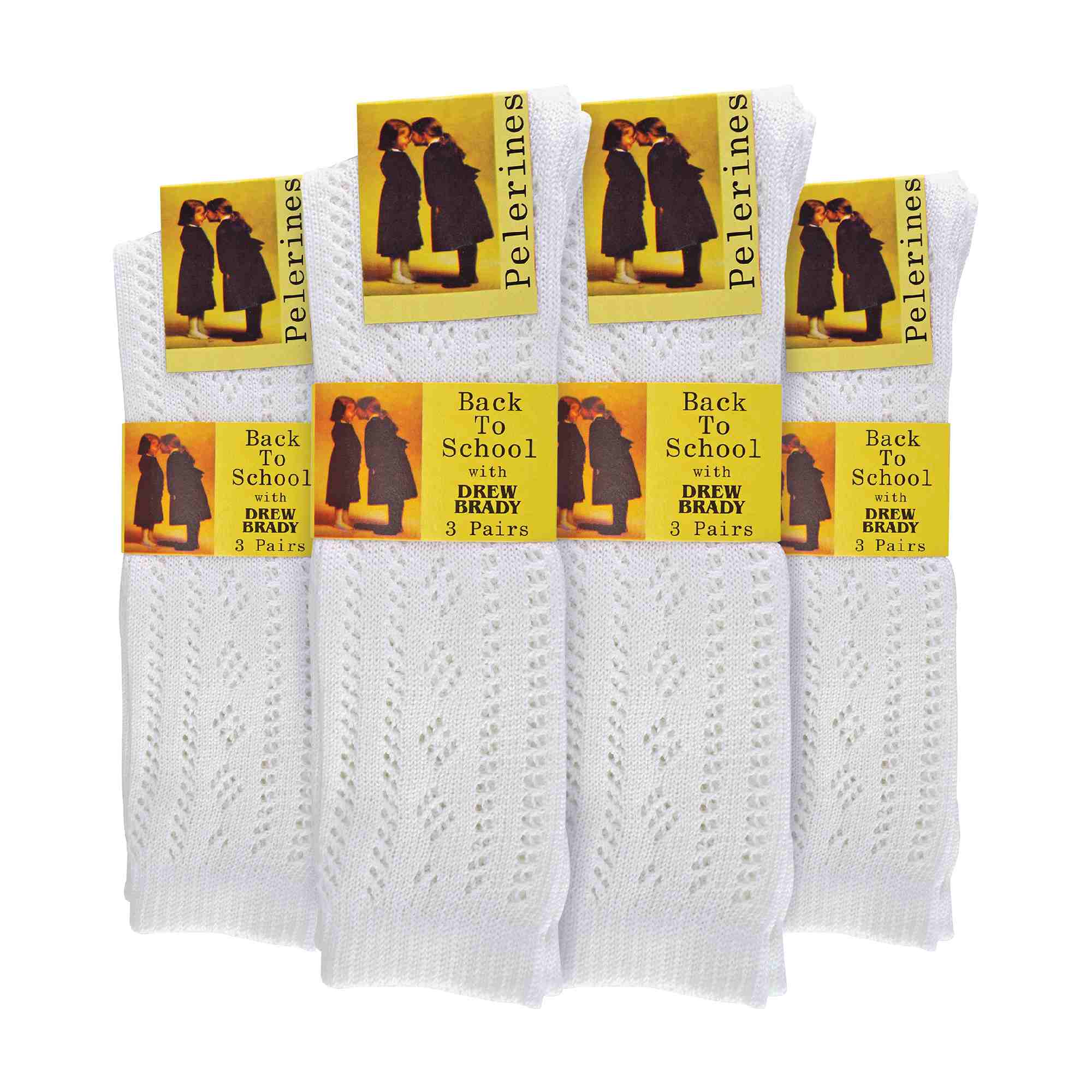 Sock Snob 12 Pair Soft Cotton Rich Knee High White Uniform Kids Socks for School
