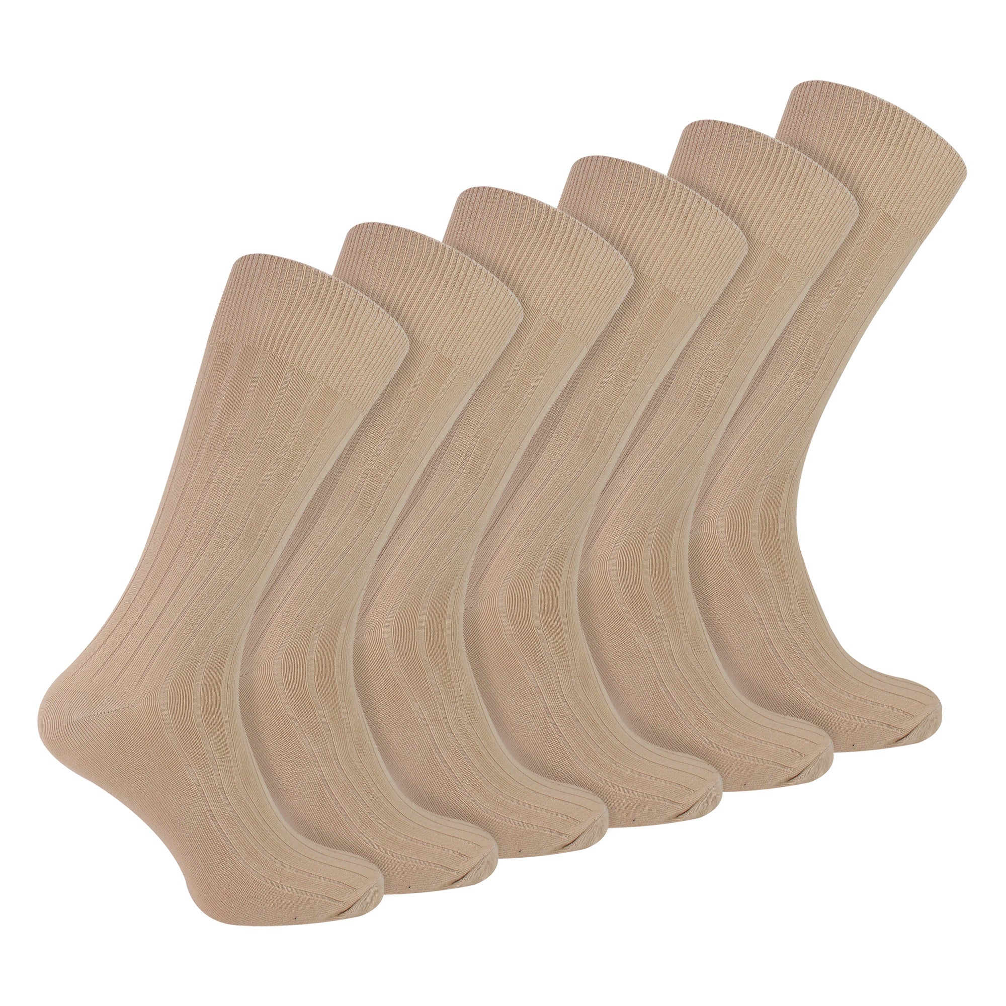 Sock Snob Mens Plain Coloured Cotton Rich Ribbed Dress Socks