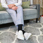 Sock Snob Mens Plain Coloured Cotton Rich Ribbed Dress Socks