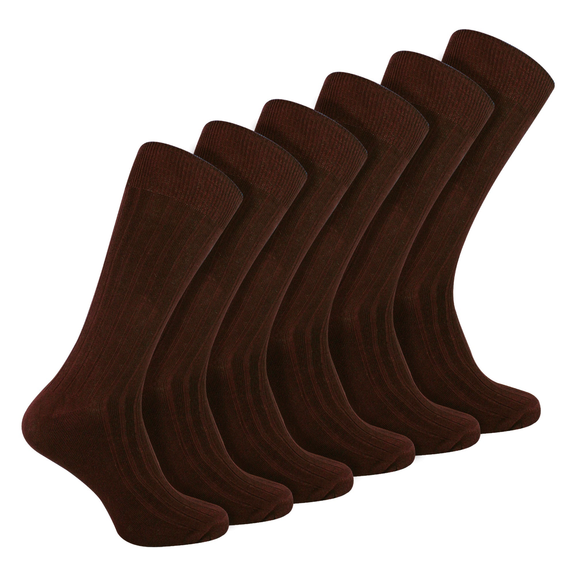 Sock Snob Mens Plain Coloured Cotton Rich Ribbed Dress Socks