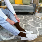 Sock Snob Mens Plain Coloured Cotton Rich Ribbed Dress Socks