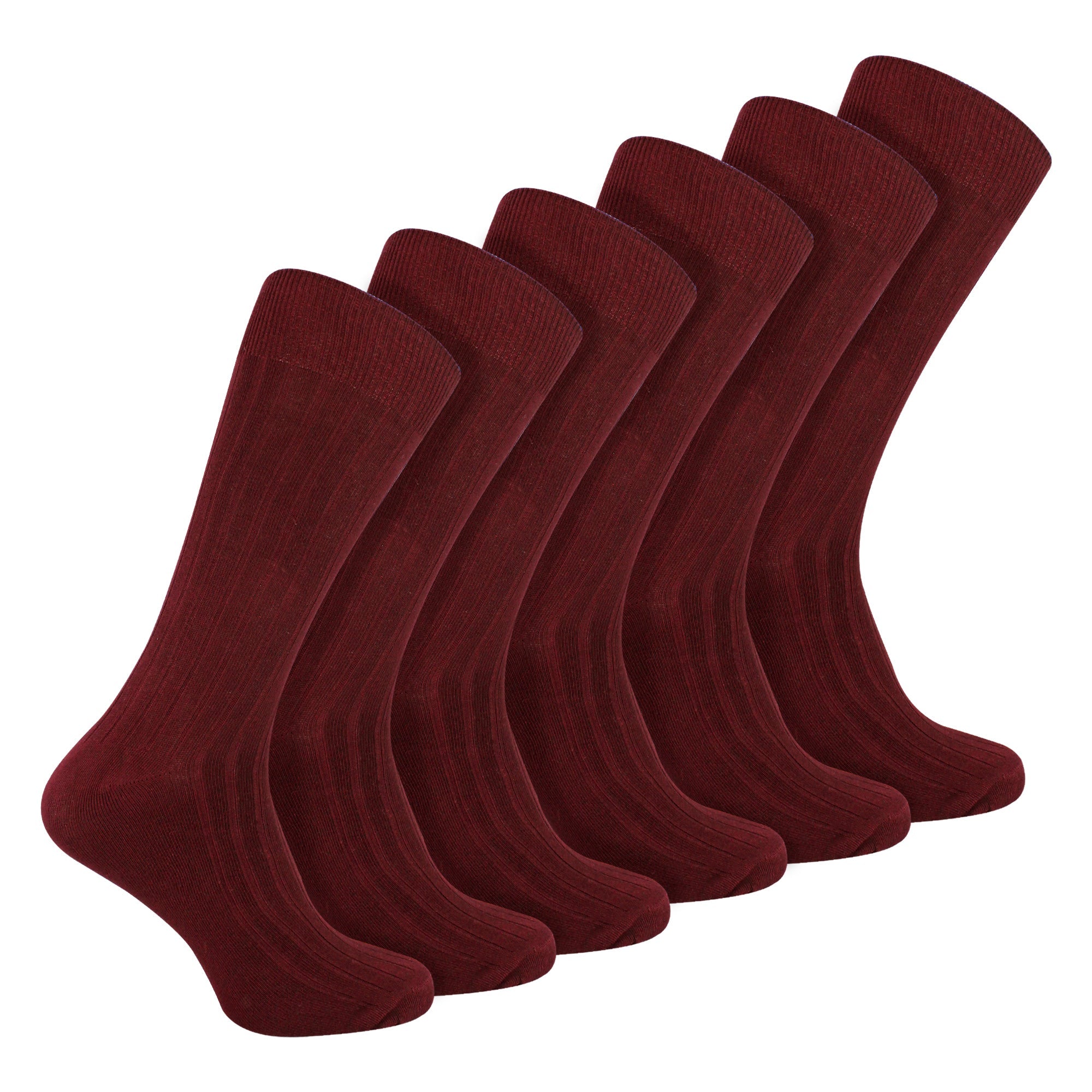 Sock Snob Mens Plain Coloured Cotton Rich Ribbed Dress Socks