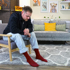 Sock Snob Mens Plain Coloured Cotton Rich Ribbed Dress Socks