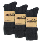 Sock Snob Mens Plain Coloured Cotton Rich Ribbed Dress Socks