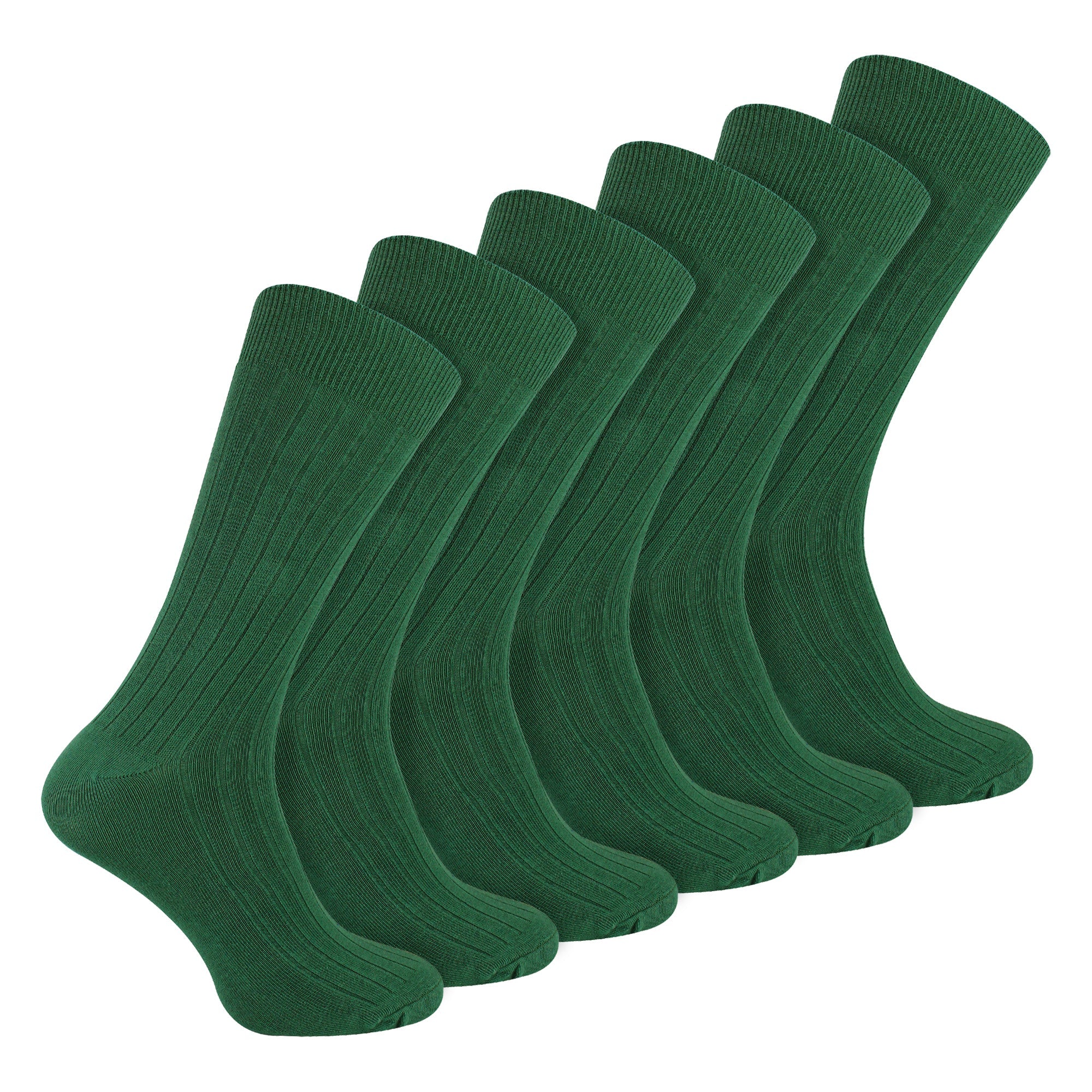 Sock Snob Mens Plain Coloured Cotton Rich Ribbed Dress Socks