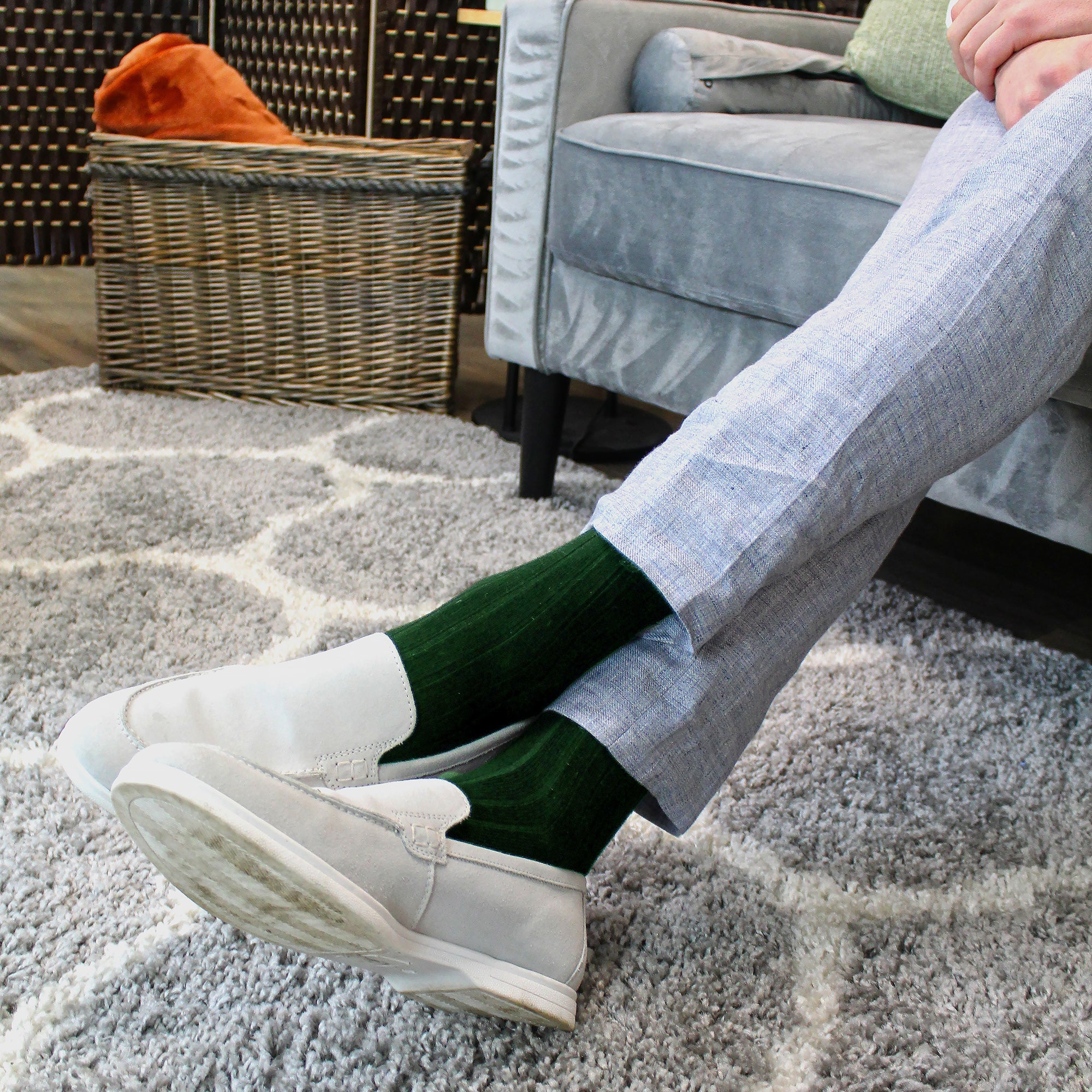 Sock Snob Mens Plain Coloured Cotton Rich Ribbed Dress Socks