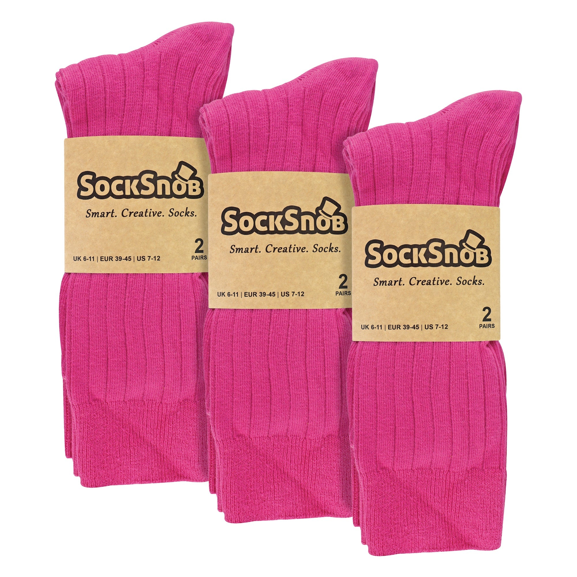 Sock Snob Mens Plain Coloured Cotton Rich Ribbed Dress Socks