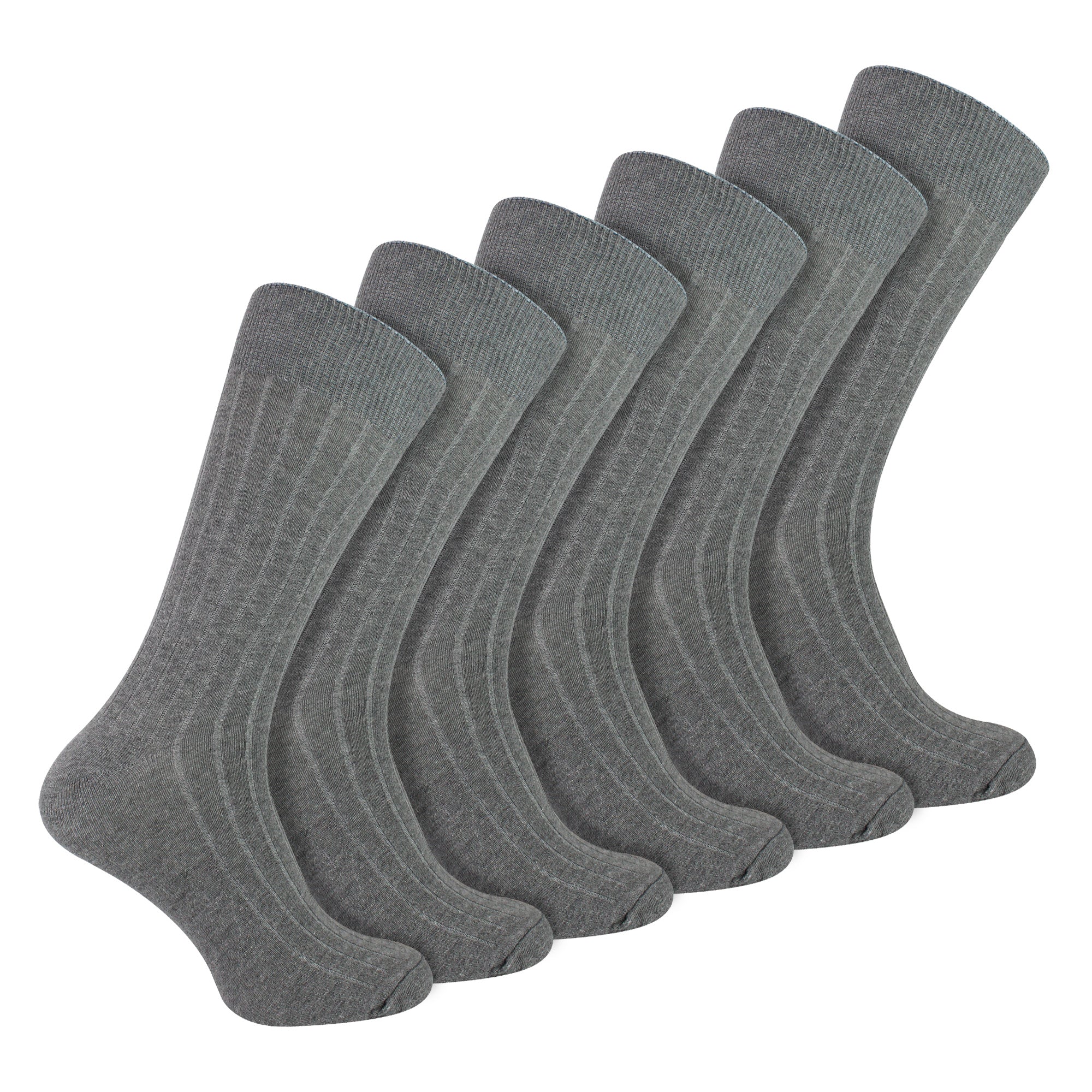 Sock Snob Mens Plain Coloured Cotton Rich Ribbed Dress Socks