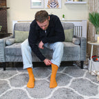 Sock Snob Mens Plain Coloured Cotton Rich Ribbed Dress Socks