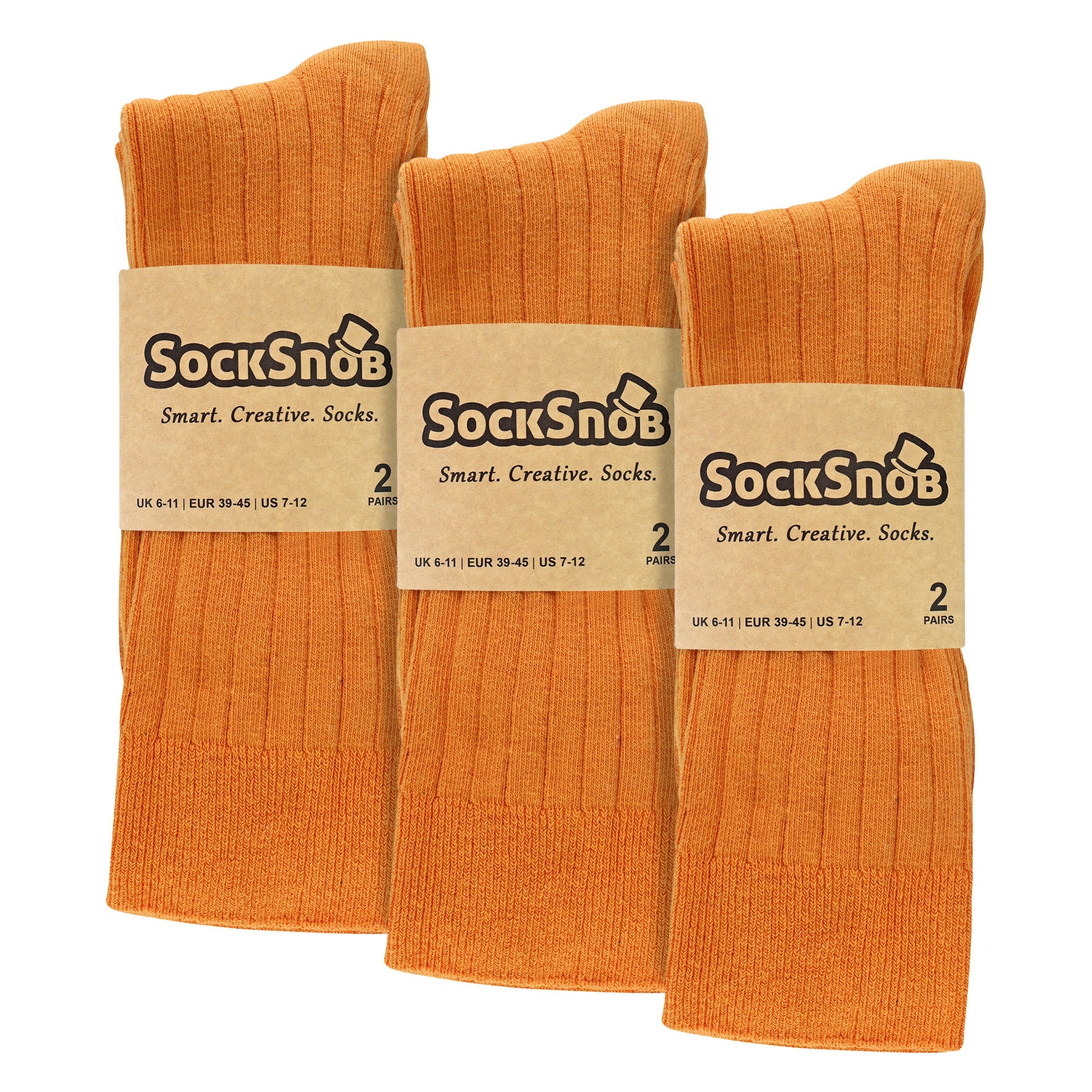 Sock Snob Mens Plain Coloured Cotton Rich Ribbed Dress Socks
