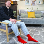 Sock Snob Mens Plain Coloured Cotton Rich Ribbed Dress Socks