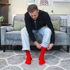 Sock Snob Mens Plain Coloured Cotton Rich Ribbed Dress Socks