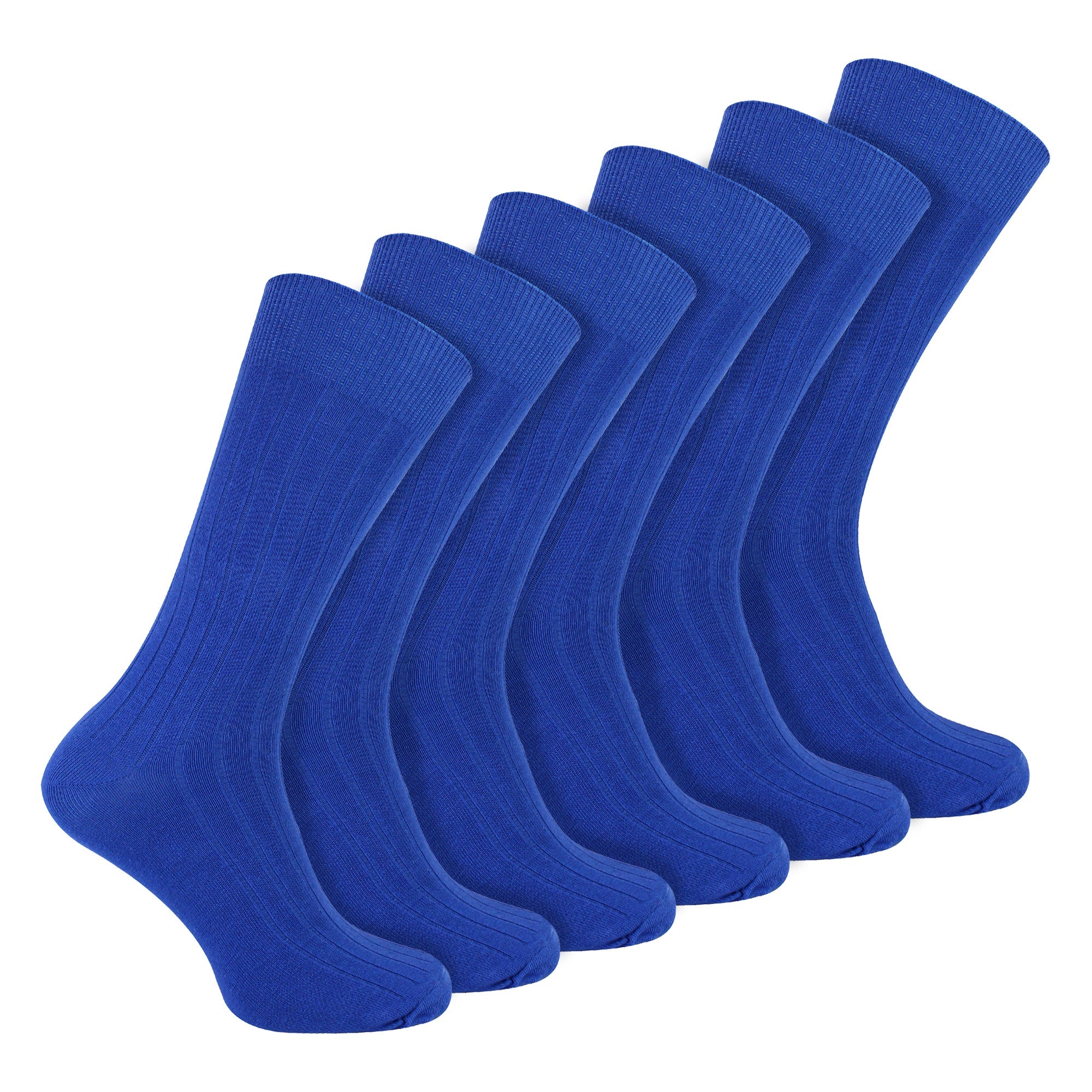 Sock Snob Mens Plain Coloured Cotton Rich Ribbed Dress Socks
