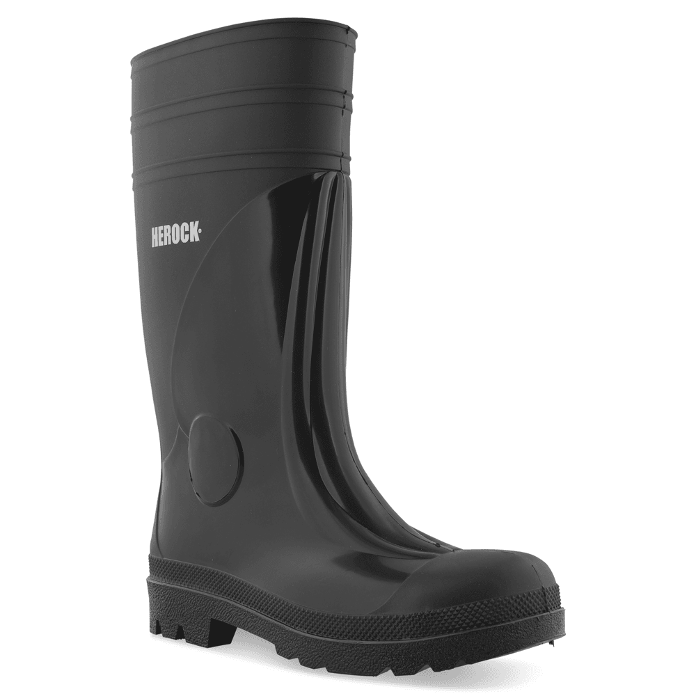Herock Pvc S3 Steel Toe Cap Wellington Boots Green
