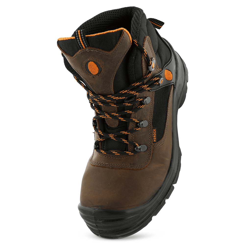 Herock Magnus Composite Toe Cap S3 Work Safety Boots Brown
