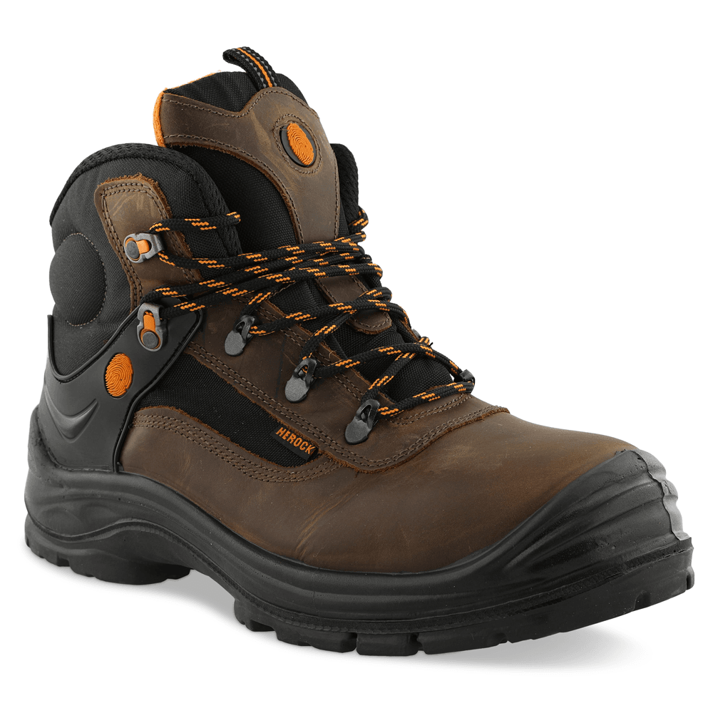 Herock Magnus Composite Toe Cap S3 Work Safety Boots Brown