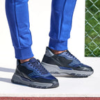 Lavair Pacific 2.0 Navy Black Leather Trainers