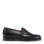 Hugs & Co Mens Black Leather Loafers Welted Leather Sole