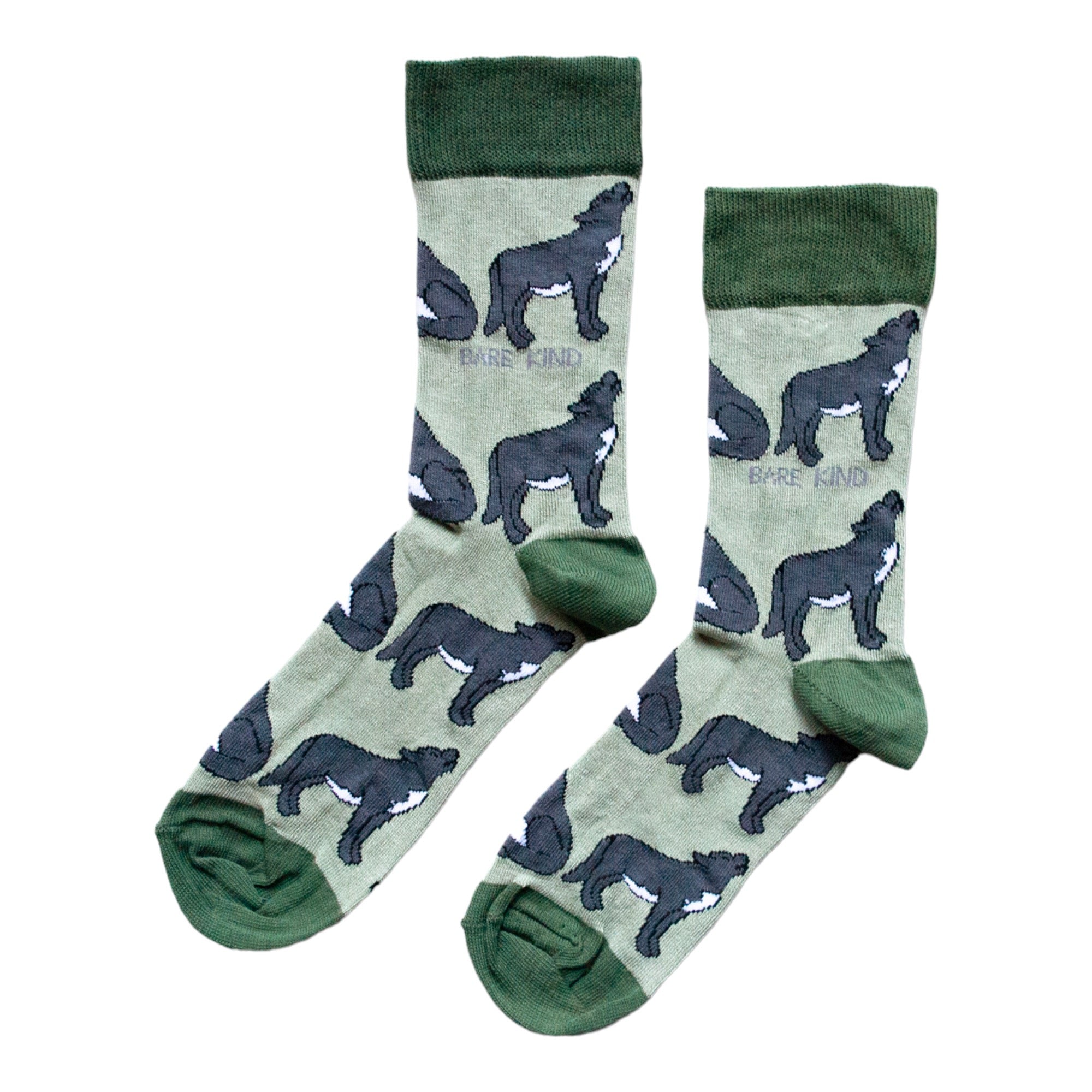 Bare Kind Save the Wolves Bamboo Socks