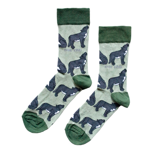 Bare Kind Save the Wolves Bamboo Socks