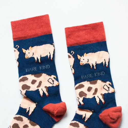 Bare Kind Save the Pigs Bamboo Socks