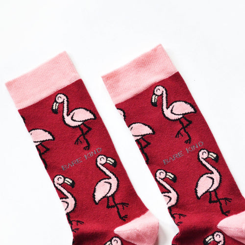 Bare Kind Save the Flamingos Bamboo Socks