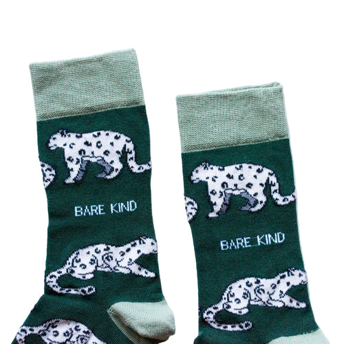 Bare Kind Save the Snow Leopards Bamboo Socks