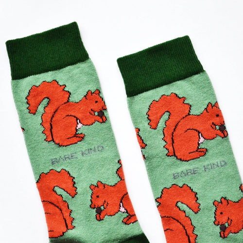 Bare Kind Save the Red Squirrels Bamboo Socks