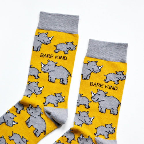 Bare Kind Save the Rhinos Bamboo Socks