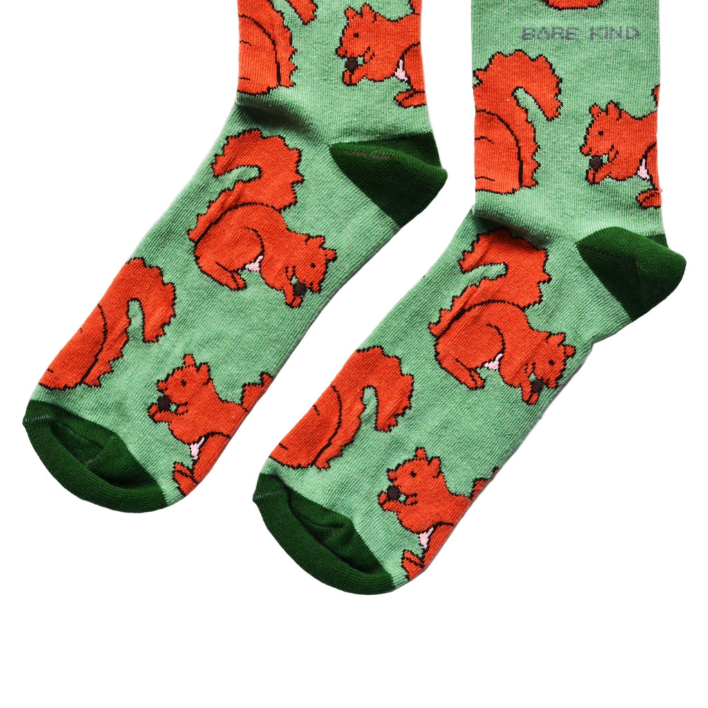 Bare Kind Save the Red Squirrels Bamboo Socks