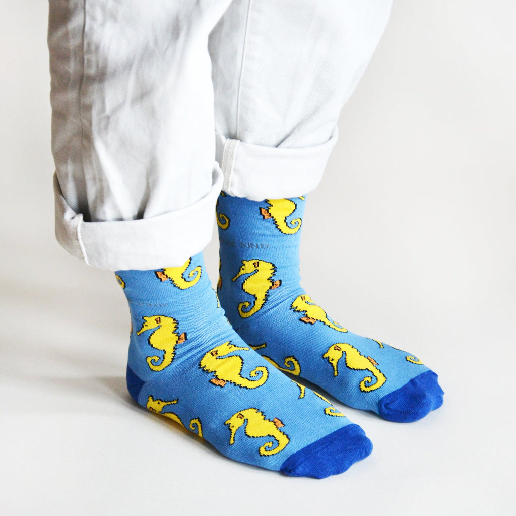 Bare Kind Save the Seahorses Bamboo Socks
