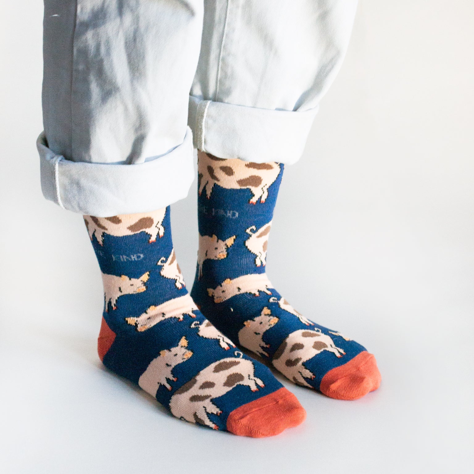 Bare Kind Save the Pigs Bamboo Socks