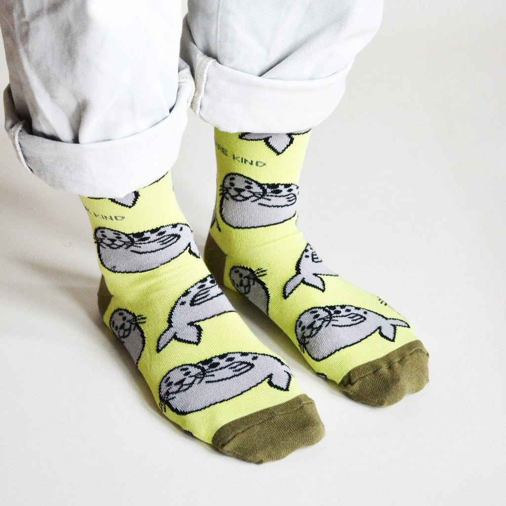 Bare Kind Save the Seals Bamboo Socks