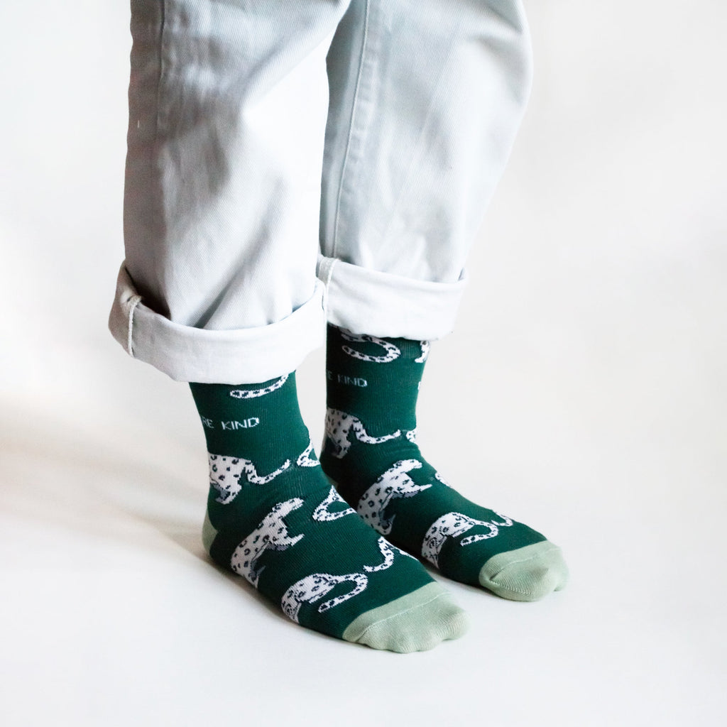 Bare Kind Save the Snow Leopards Bamboo Socks