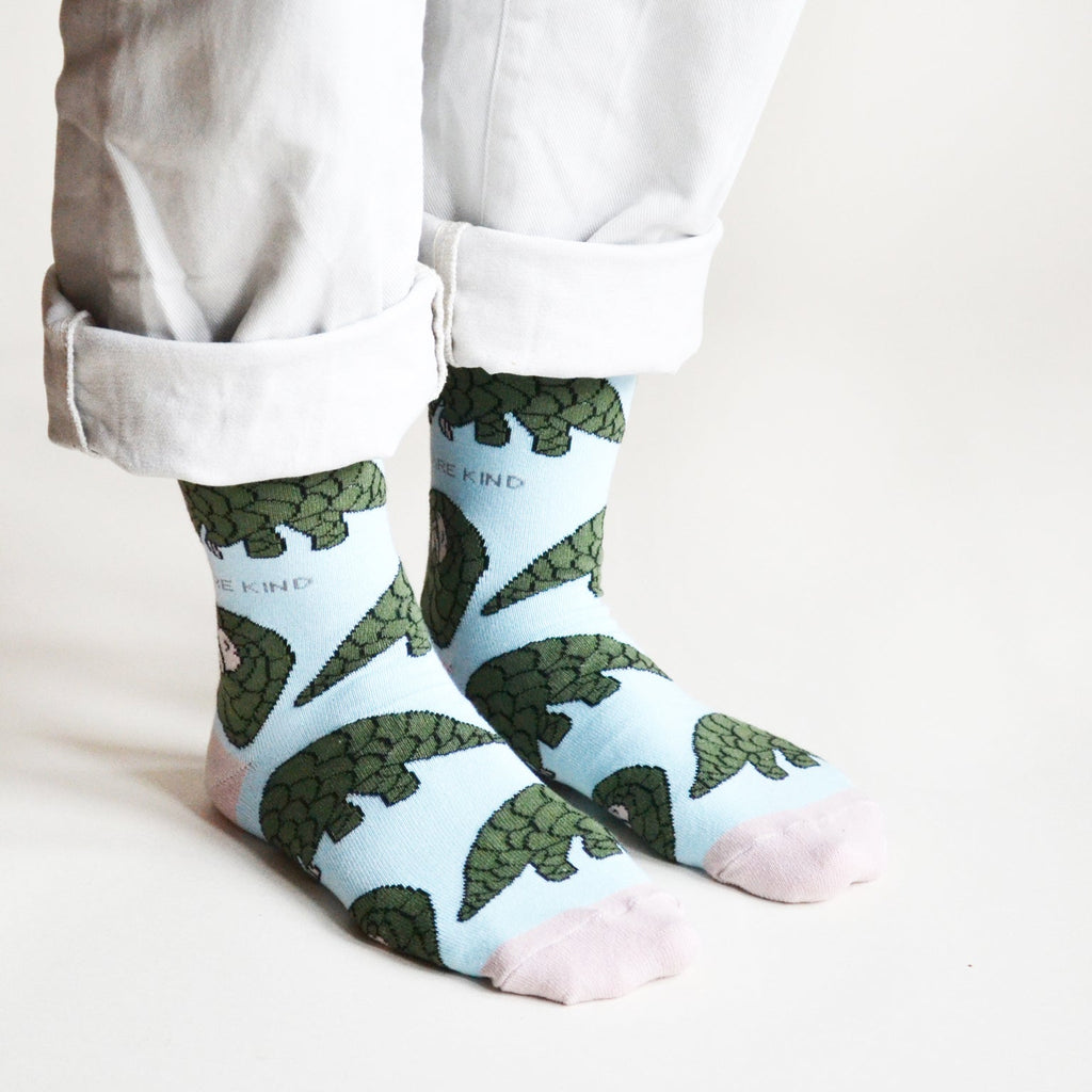 Bare Kind Save the Pangolins Bamboo Socks
