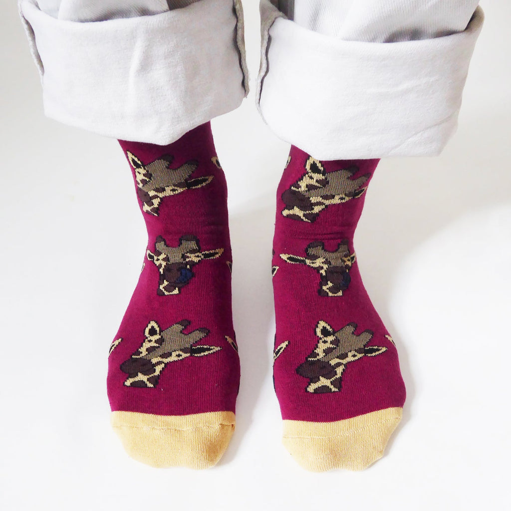 Bare Kind Save the Giraffes Bamboo Socks