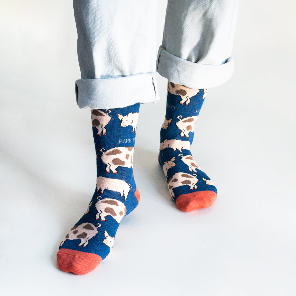Bare Kind Save the Pigs Bamboo Socks