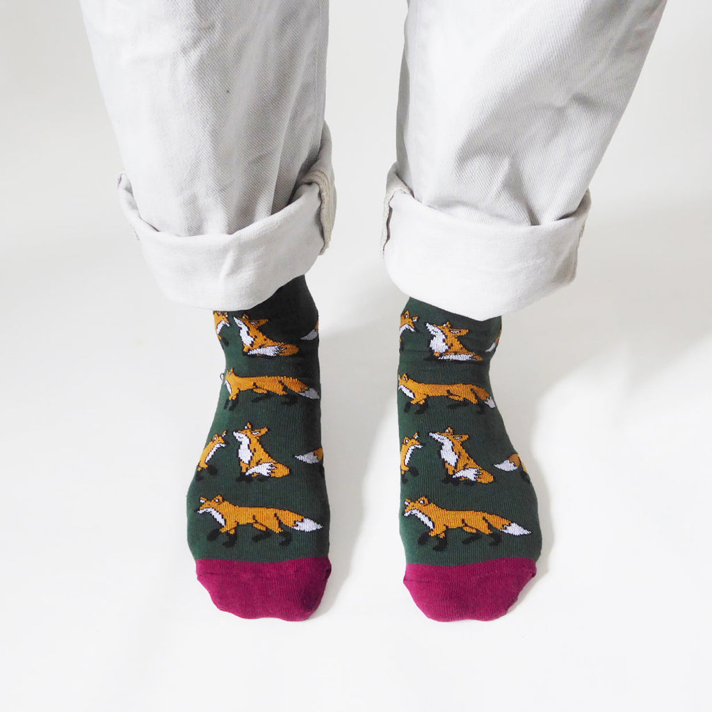 Bare Kind Save the Foxes Bamboo Socks