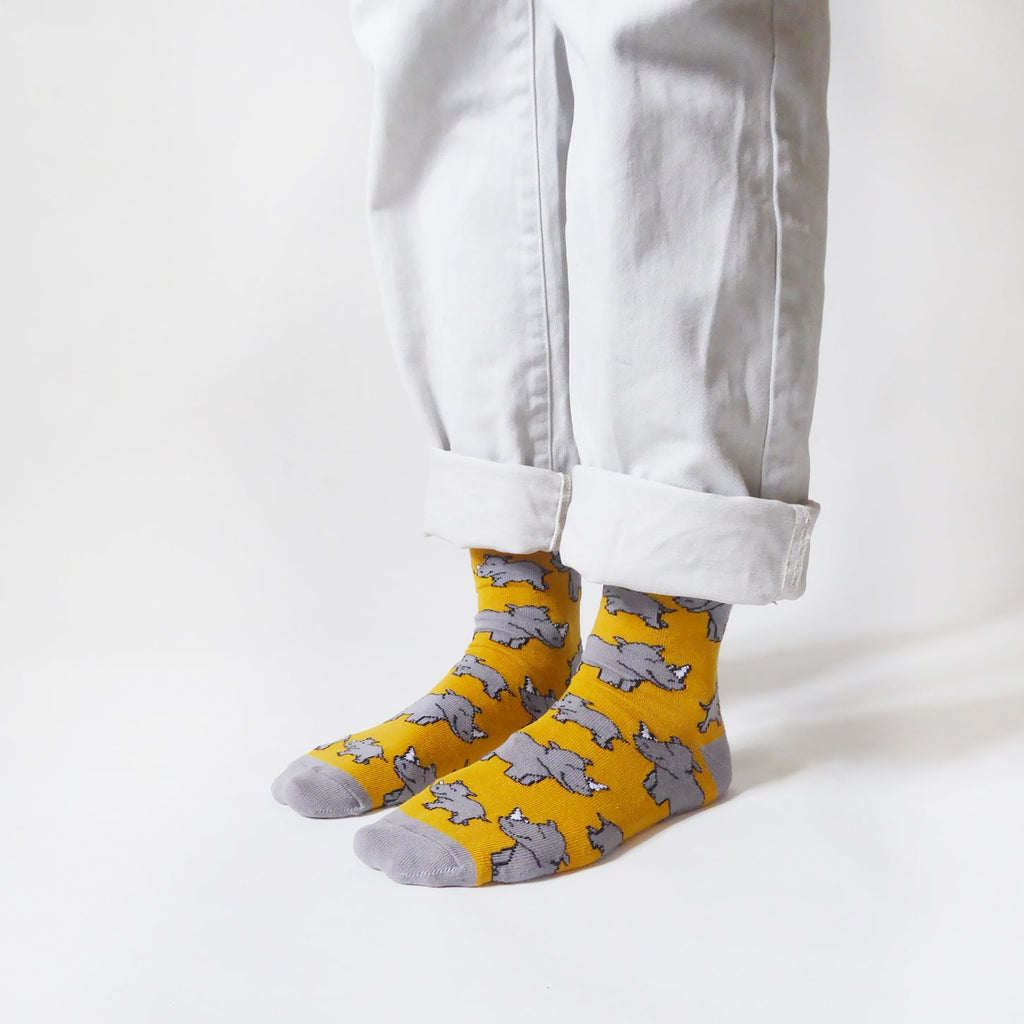 Bare Kind Save the Rhinos Bamboo Socks