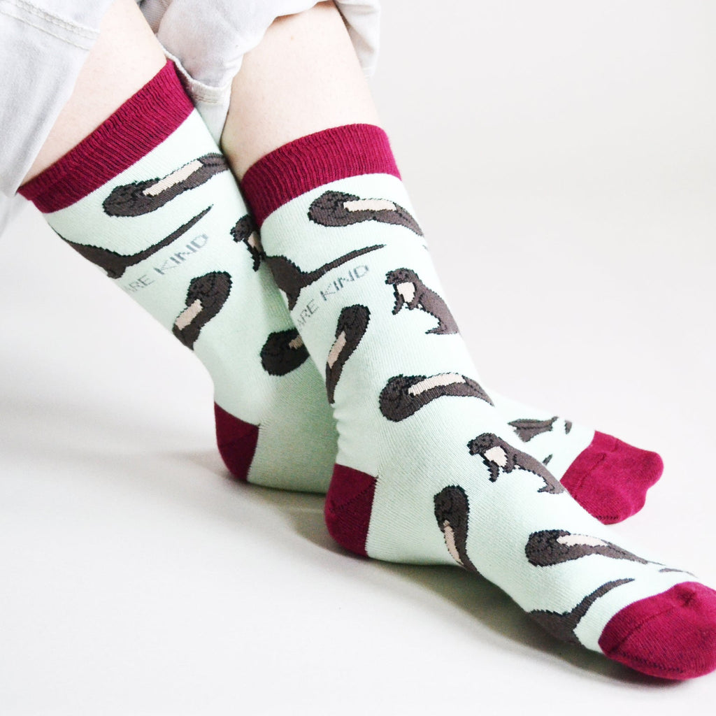 Bare Kind Save the Otters Bamboo Socks