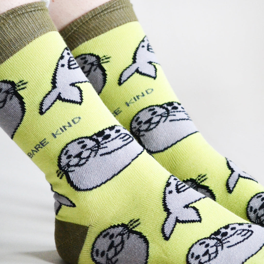 Bare Kind Save the Seals Bamboo Socks