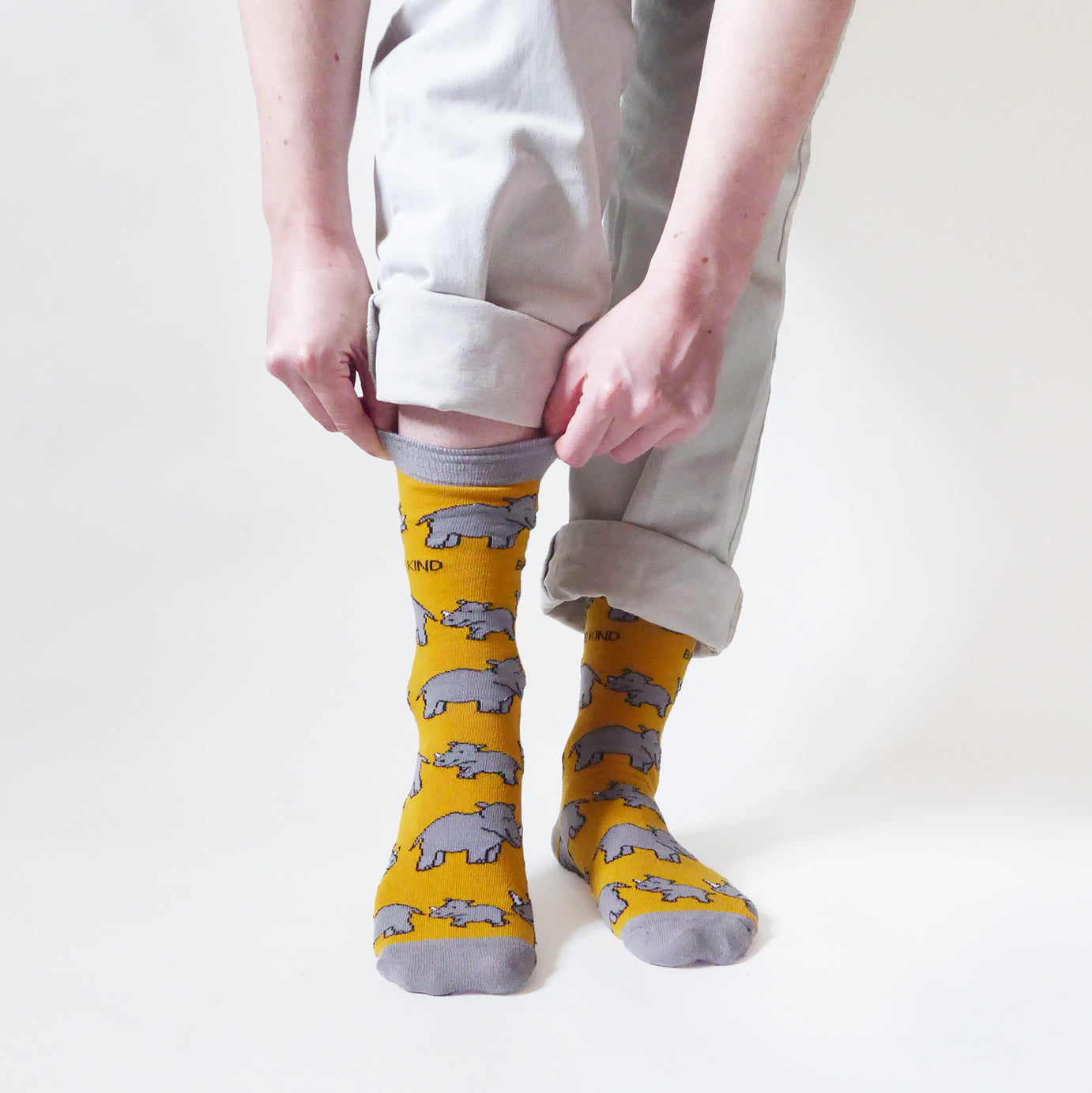Bare Kind Save the Rhinos Bamboo Socks