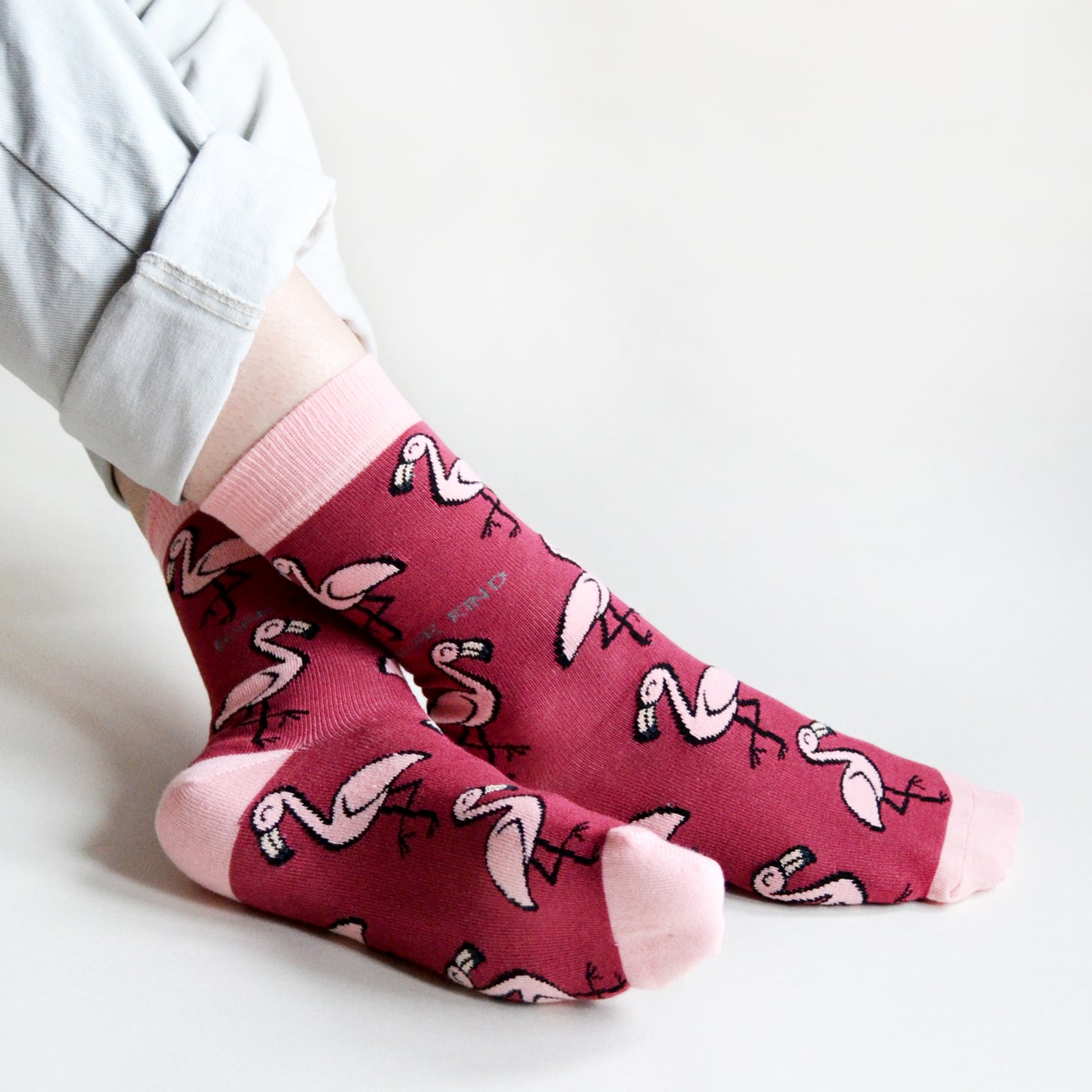 Bare Kind Save the Flamingos Bamboo Socks