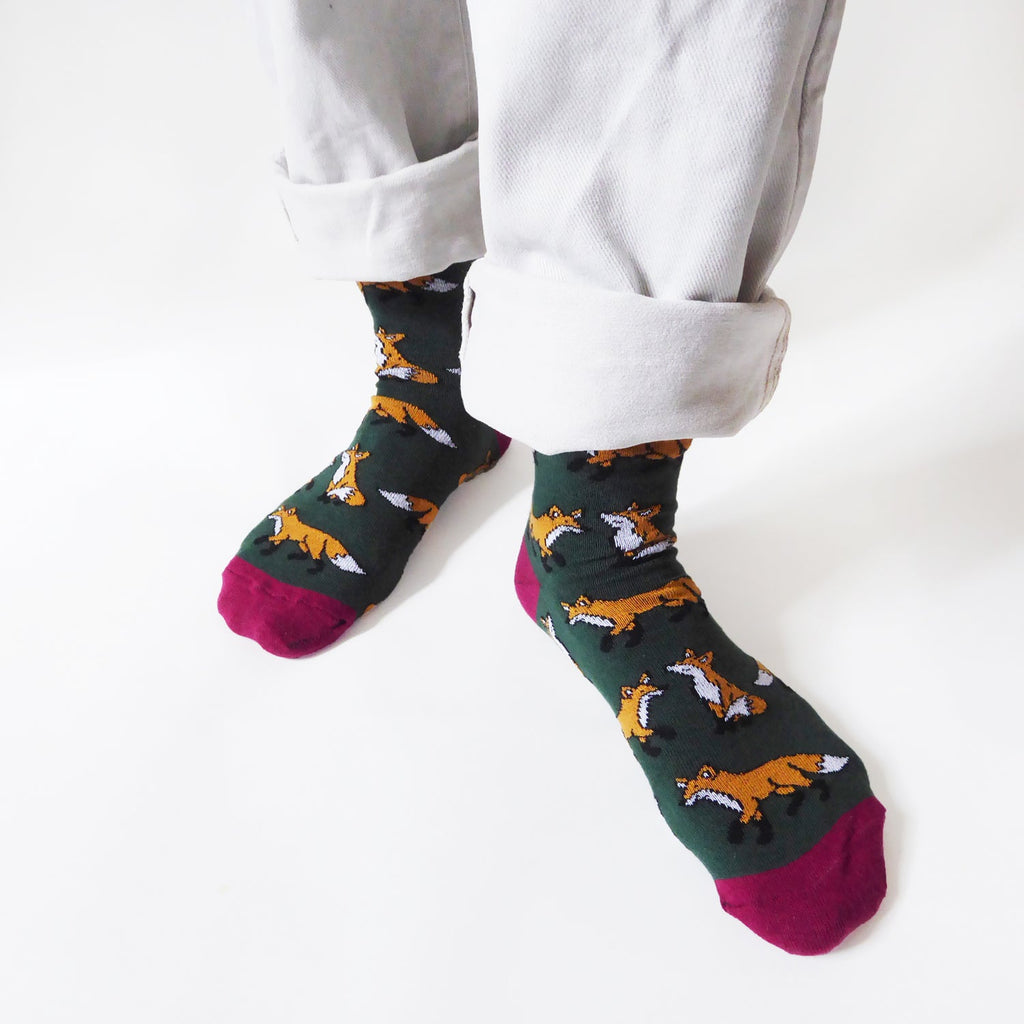 Bare Kind Save the Foxes Bamboo Socks