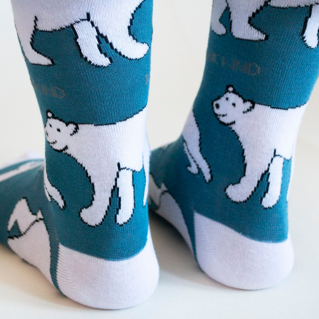 Bare Kind Save the Polar Bears Bamboo Socks