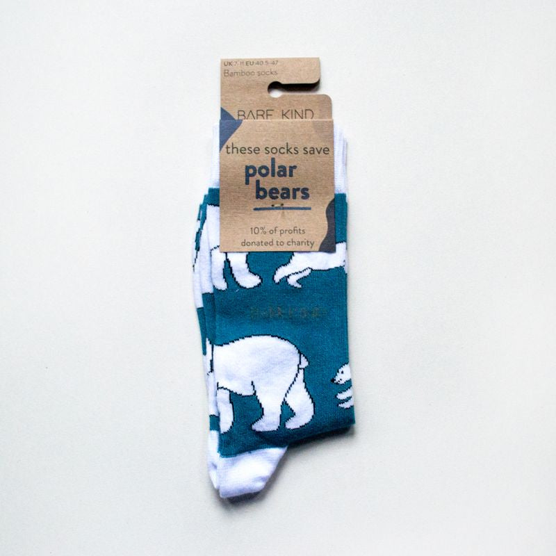 Bare Kind Save the Polar Bears Bamboo Socks